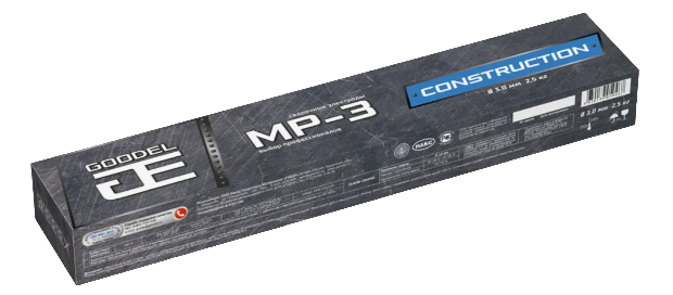 Электроды "МР-3 CONSTRUCTION", Ø3 мм. х L - 35 см. (в упаковке 2,5 кг.)