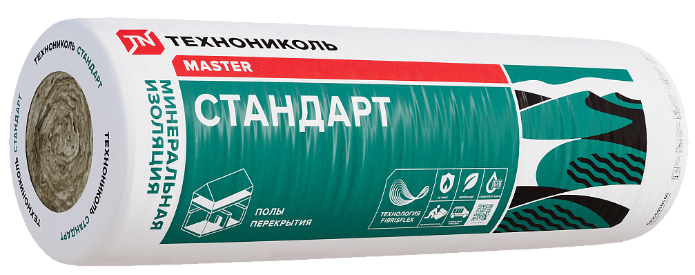 Рулон минераловатный "ТЕХНОНИКОЛЬ СТАНДАРТ 40 RN", 6150 мм. х 1220 мм. х 100 мм. - 1 рулон, 7,503 м2