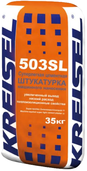 KREISEL 503 SL Суперлёгкая цементно-известковая  штукатурка, 35 кг., 3,5 м2 при 1 см. (35)