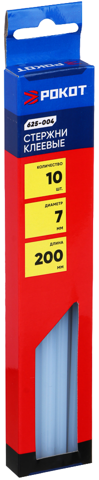 РОКОТ Клеевые стержни, 7мм, длина 200 мм, 10 шт