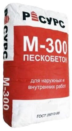Пескобетон М300 ГОСТ "РЕСУРС", 50 кг.
