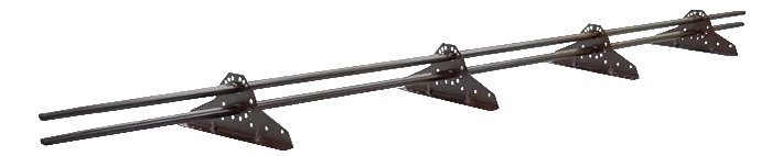 Снегозадержатель RAL 8017 (шоколад) "СТС" универсальный Ø25 мм.