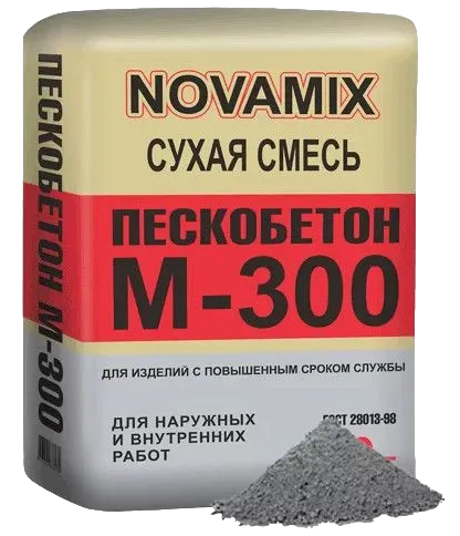 Пескобетон М300 ГОСТ "NOVAMIX", 40 кг.