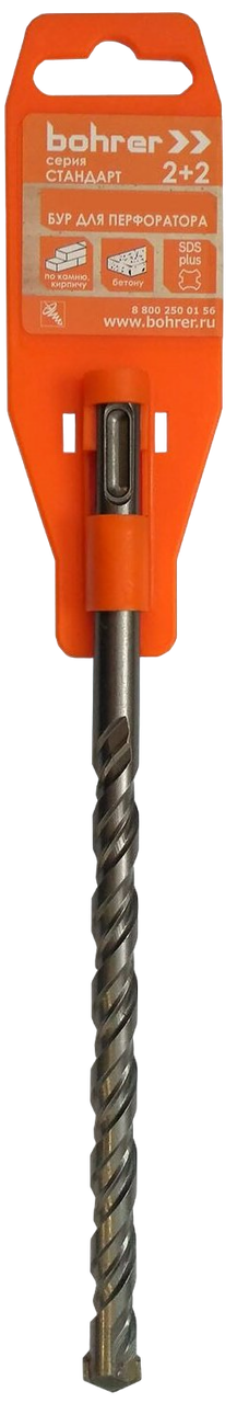 МТ Бур SDS+ "BOHRER Стандарт", Ø6 мм. х 310/360 мм. (2 резца + 2 спирали)