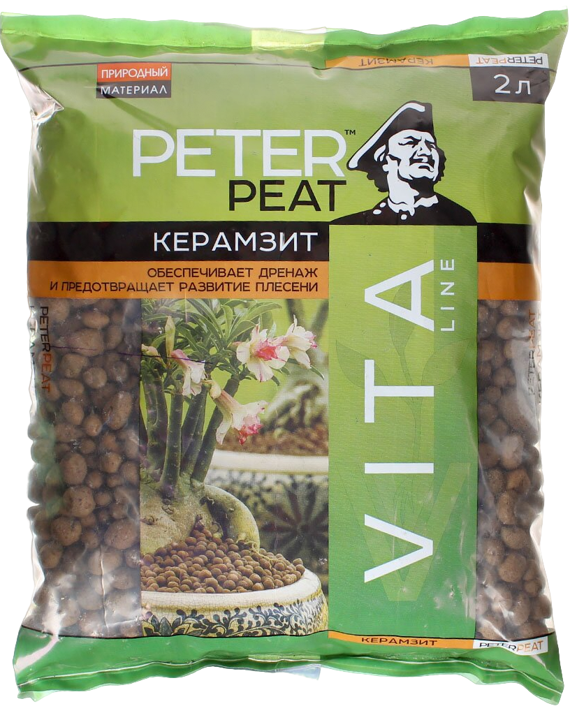 Дренаж керамзитовый мелкий, 2 л, Peter Peat, Vita line, В-01-2
