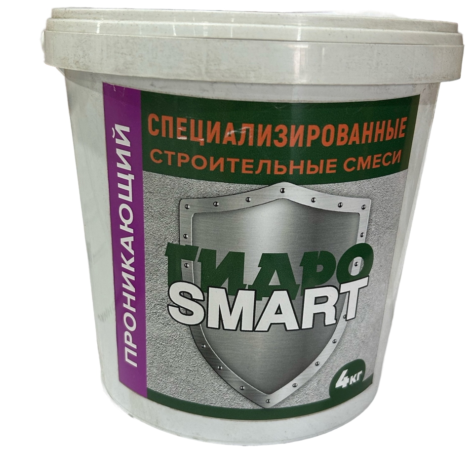Проникающая гидроизоляция «Гидро SMART», ведро 4 кг.