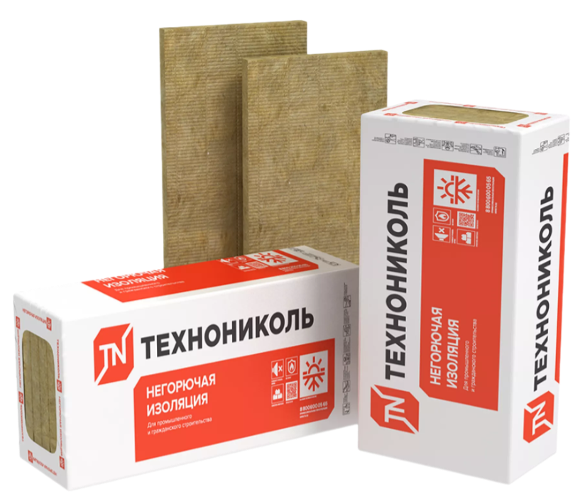 Плиты минераловатные "ТЕХНОВЕНТ СТАНДАРТ", пл . 72 - 88 кг/м3 (80), 1200 мм. х 600 мм. х 100 мм. - 4