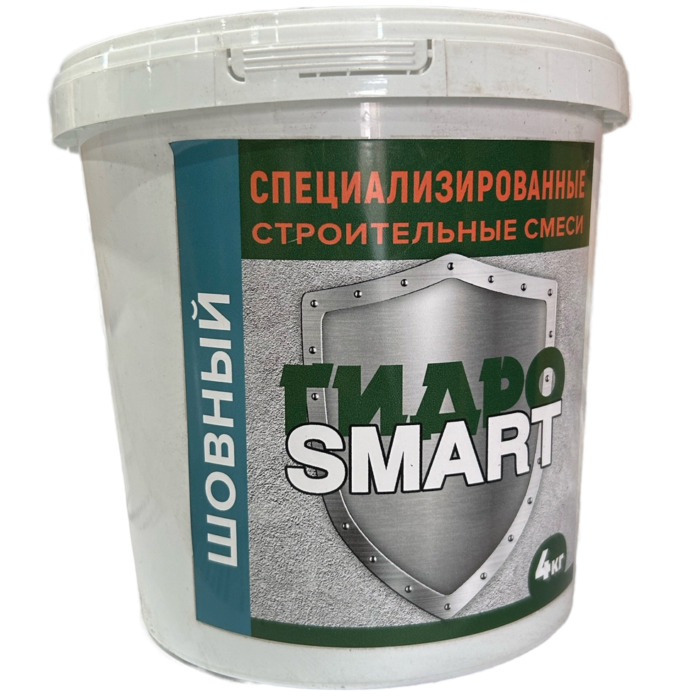 Армированная шовная гидроизоляция "Гидро SMART", ведро 4 кг.