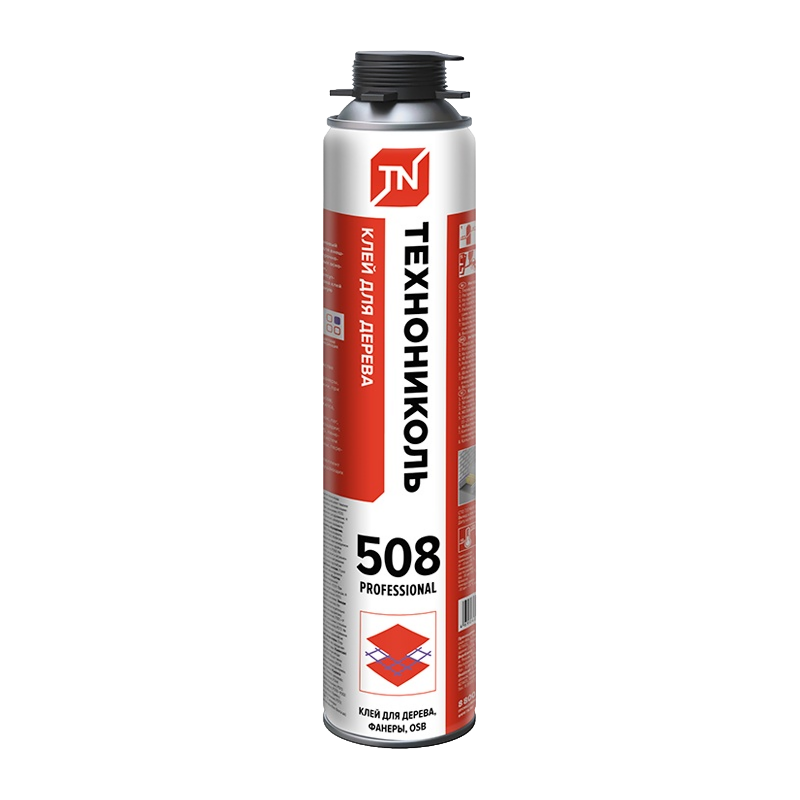 Клей - пена для дерева "ТЕХНОНИКОЛЬ PROFESSIONAL 508", 800 гр. / 1000 мл.