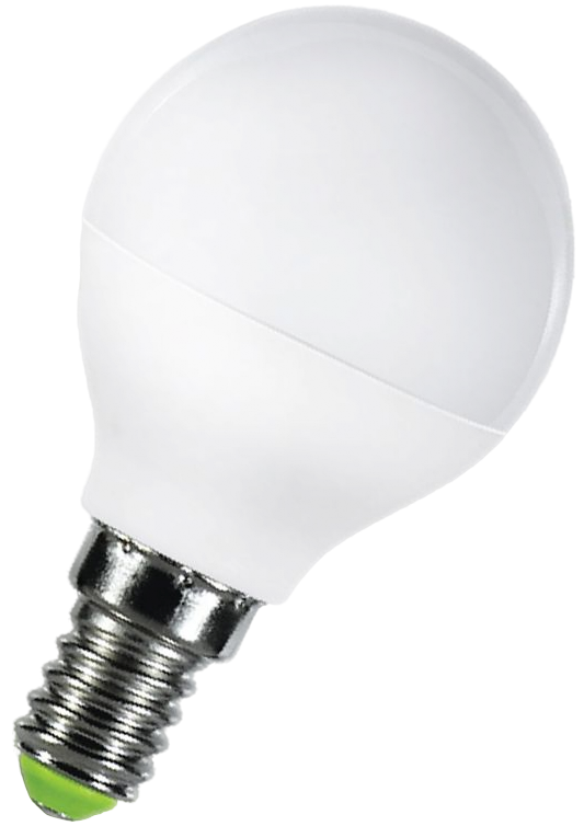 Лампа светодиодная LED 6вт E14 белый матовый шар