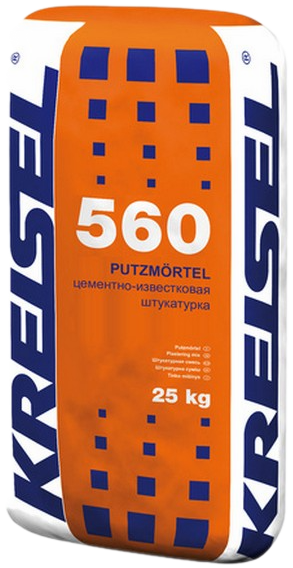 KREISEL 560 Цементная - известковая штукатурка PUTZMÖRTEL, 25 кг., 1,5 м2 при 1 см. (42) 