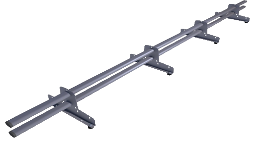 Труба RAL 7004 (сигнальный серый) "СТС" усиленная плоскоовальная (ZN 120-140 г/м2), 45 мм. х 25 мм. 