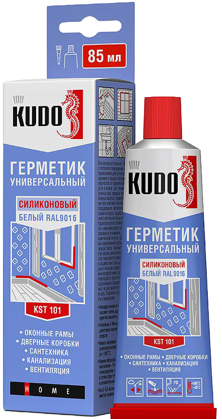 ГЕРМЕТИК СИЛИКОН. УНИВЕРСАЛЬНЫЙ 85 МЛ ПРОЗРАЧНЫЙ (24) "KUDO" KST-100