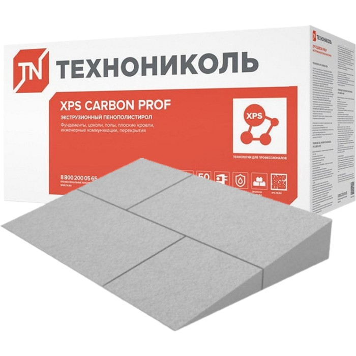 Утеплитель ЭПП, XPS CARBON PROF SLOPE 2,1% (элемент В), 30/55х600х1200 мм.
