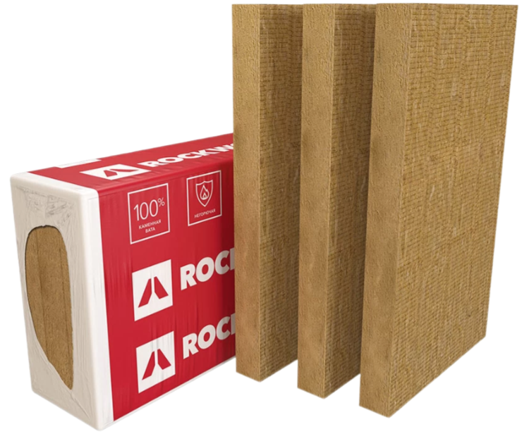 Плиты минераловатные "ROCKWOOL РУФ БАТТС Н ОПТИМА", пл. 100 кг/м3, 1000 мм. х 600 мм. х 50 мм. - 6 п