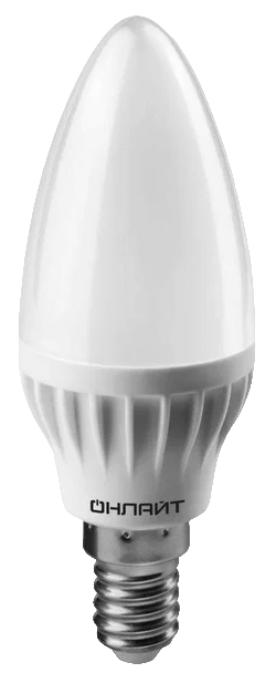 Лампа светодиодная LED 8вт E14 белый матовая свеча
