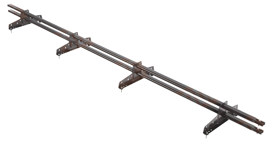 Снегозадержатель RR 32 (ТЁМНО-КОРИЧНЕВЫЙ) "BORGE" усиленный (2 мм.) плоскоовальн. (ZN 275 г/м2) 45х2